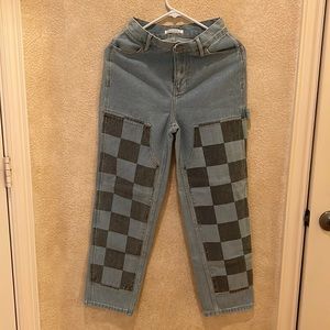 Pacsun Workwear Checkers High Rise Carpenter Pants Jeans size 25